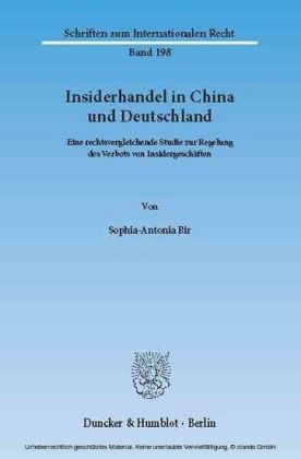 Insiderhandel in China und Deutschland.