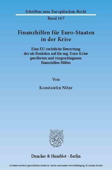 Finanzhilfen für Euro-Staaten in der Krise. main product photo