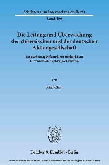 Die Leitung und Überwachung der chinesischen und der deutschen Aktiengesellschaft. main product photo