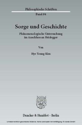 Sorge und Geschichte.