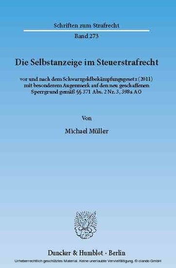 Die Selbstanzeige im Steuerstrafrecht main product photo