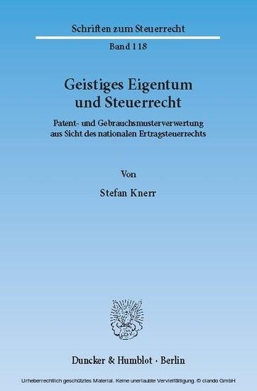 Geistiges Eigentum und Steuerrecht. main product photo