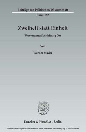 Zweiheit statt Einheit.