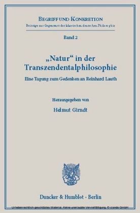 "Natur" in der Transzendentalphilosophie.