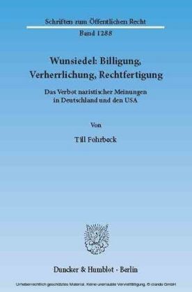 Wunsiedel: Billigung, Verherrlichung, Rechtfertigung.