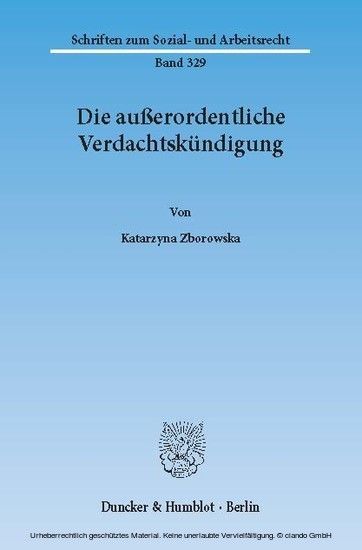 Die außerordentliche Verdachtskündigung. main product photo