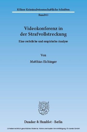 Videokonferenz in der Strafvollstreckung. main product photo