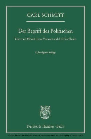 Der Begriff des Politischen. main product photo