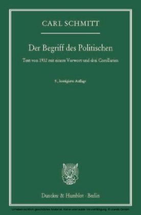 Der Begriff des Politischen.