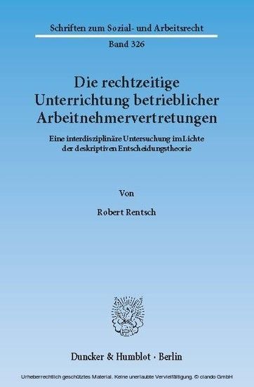 Die rechtzeitige Unterrichtung betrieblicher Arbeitnehmervertretungen. main product photo