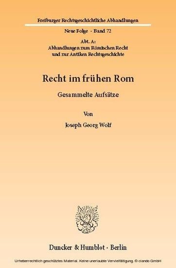 Recht im frühen Rom. main product photo