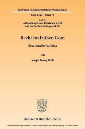 Recht im frühen Rom.