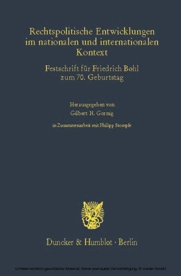 Rechtspolitische Entwicklungen im nationalen und internationalen Kontext. main product photo
