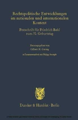 Rechtspolitische Entwicklungen im nationalen und internationalen Kontext.