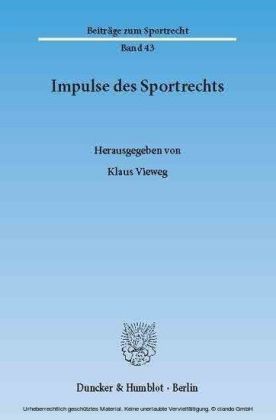 Impulse des Sportrechts.