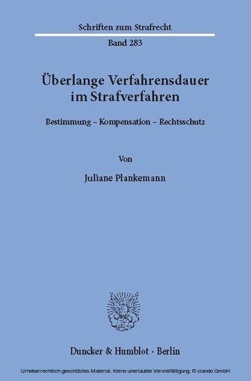 Überlange Verfahrensdauer im Strafverfahren. main product photo