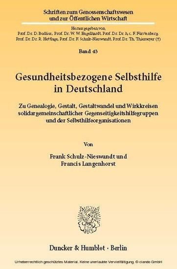 Gesundheitsbezogene Selbsthilfe in Deutschland. main product photo
