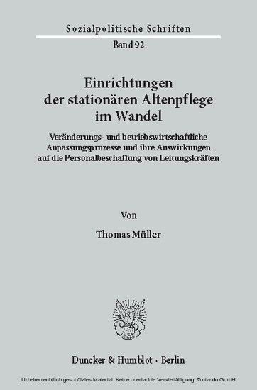 Einrichtungen der stationären Altenpflege im Wandel. main product photo