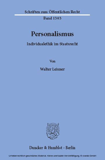 Personalismus. main product photo