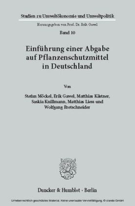 Einführung einer Abgabe auf Pflanzenschutzmittel in Deutschland.