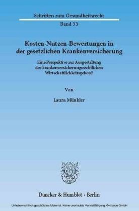 Kosten-Nutzen-Bewertungen in der gesetzlichen Krankenversicherung.