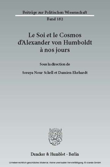 Le Soi et le Cosmos d'Alexander von Humboldt à nos jours. main product photo