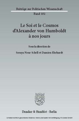 Le Soi et le Cosmos d'Alexander von Humboldt à nos jours.