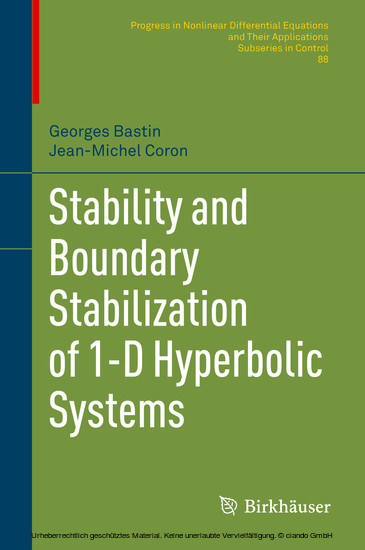 Stability and Boundary Stabilization of 1-D Hyperbolic Systems main product photo
