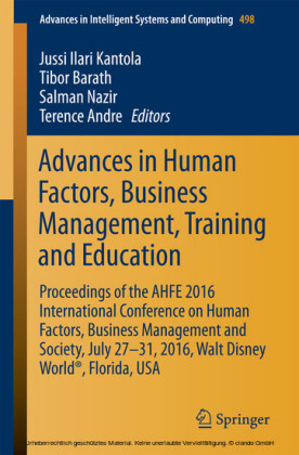 Advances in Human Factors, Business Management, Training and Education