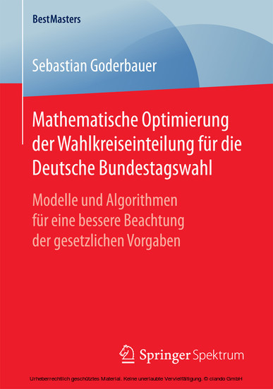Mathematische Optimierung der Wahlkreiseinteilung für die Deutsche Bundestagswahl main product photo