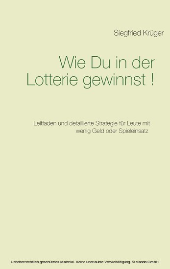 Wie Du in der Lotterie gewinnst! main product photo