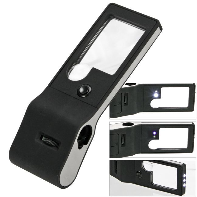 Multifunktionslupe, mit LED, 15-fache Vergrößerung, UV-Licht main product photo