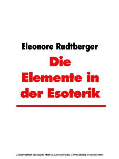 Die Elemente in der Esoterik main product photo