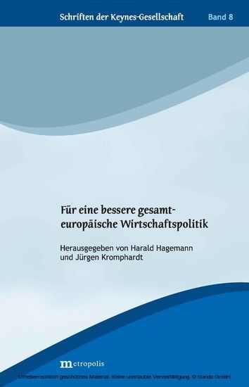 Für eine bessere gesamteuropäische Wirtschaftspolitik main product photo