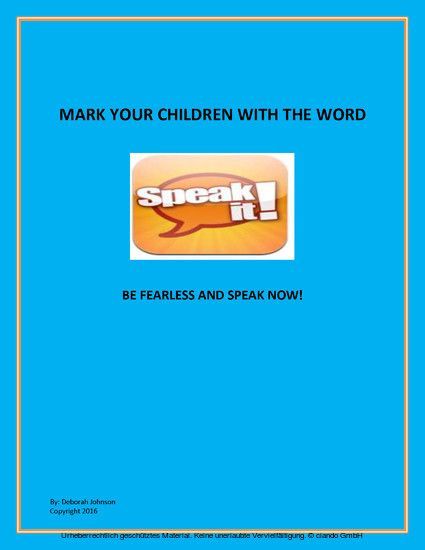Mark Your Children With the Word main product photo