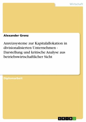 Anreizsysteme zur Kapitalallokation in divisionalisierten Unternehmen - Darstellung und kritische Analyse aus betriebswirtschaftlicher Sicht