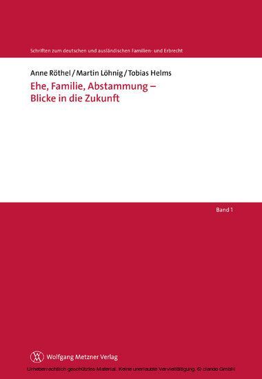 Ehe, Familie, Abstammung - Blicke in die Zukunft main product photo