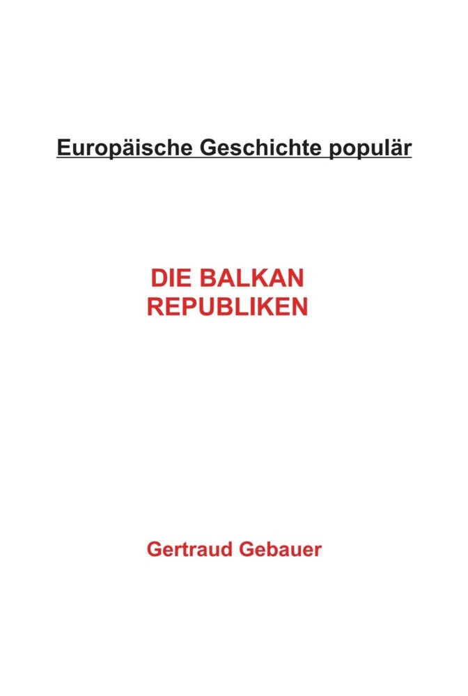 Die Balkan Republiken main product photo