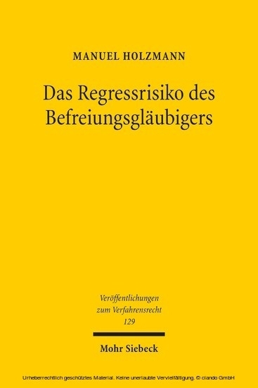 Das Regressrisiko des Befreiungsgläubigers main product photo