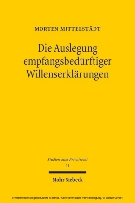 Die Auslegung empfangsbedürftiger Willenserklärungen