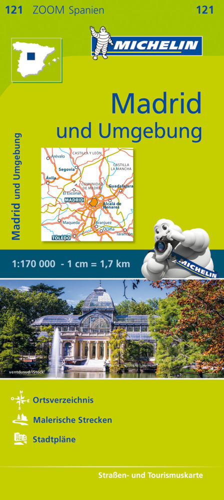 Michelin Karte Madrid und Umgebung. Madrid et ses environs main product photo