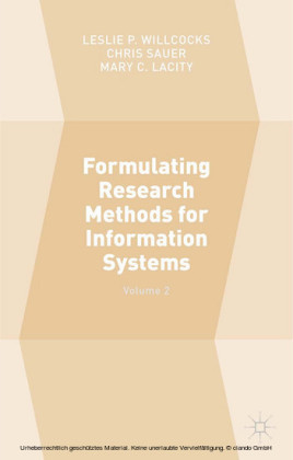 Formulating Research Methods for Information Systems