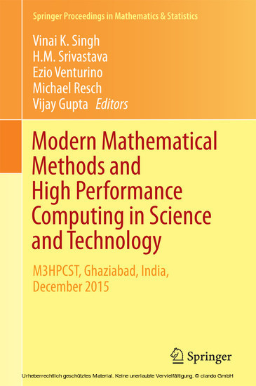 Modern Mathematical Methods and High Performance Computing in Science and Technology main product photo