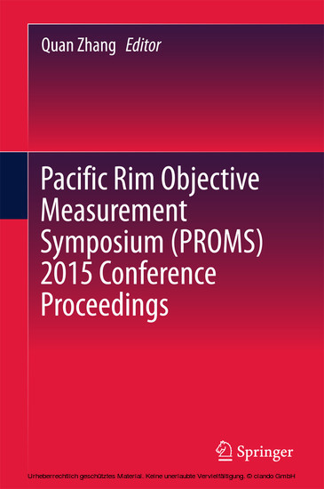 Pacific Rim Objective Measurement Symposium (PROMS) 2015 Conference Proceedings main product photo