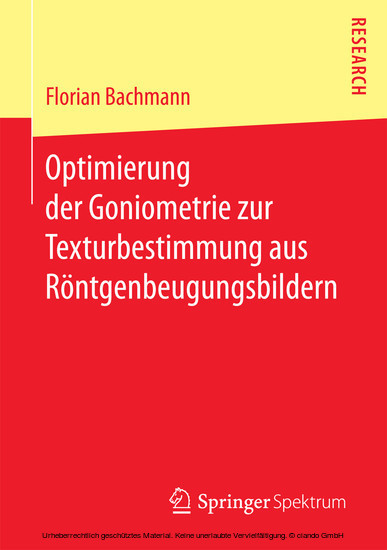 Optimierung der Goniometrie zur Texturbestimmung aus Röntgenbeugungsbildern main product photo