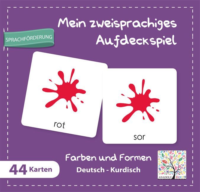 Mein zweisprachiges Aufdeckspiel, Farben und Formen Deutsch-Kurdisch (Kinderspiel) main product photo