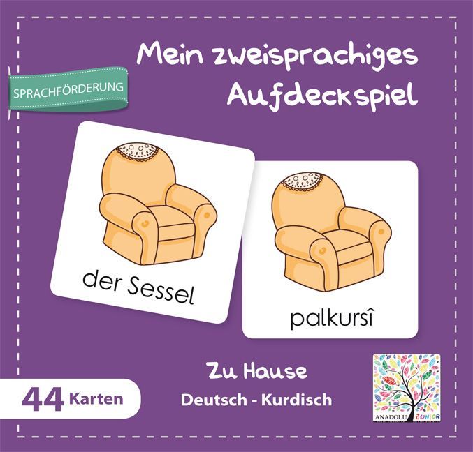 Mein zweisprachiges Aufdeckspiel, Zu Hause Deutsch-Kurdisch (Kinderspiel) main product photo