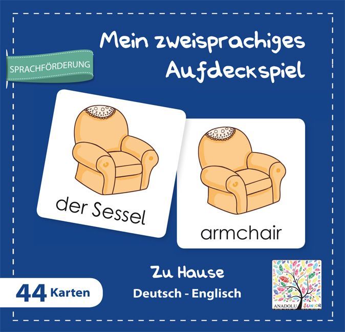 Mein Zweisprachiges Aufdeckspiel, Zu Hause Deutsch-Englisch (Kinderspiel) main product photo