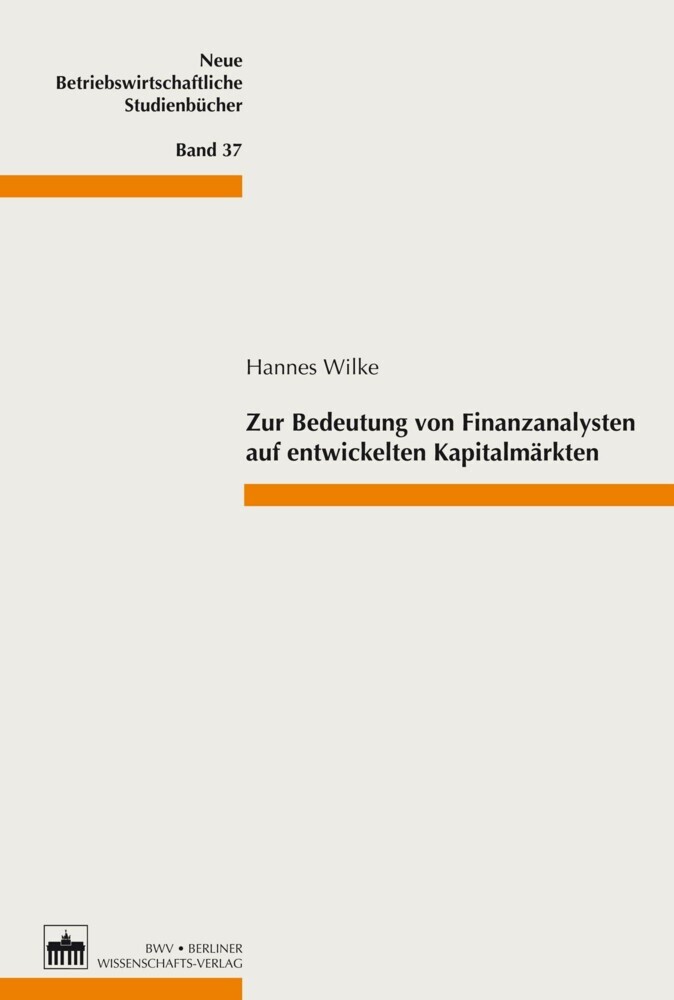Zur Bedeutung von Finanzanalysten auf entwickelten Kapitalmärkten main product photo