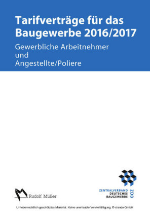 Tarifverträge für das Baugewerbe 2016/2017 - E-Book (PDF)